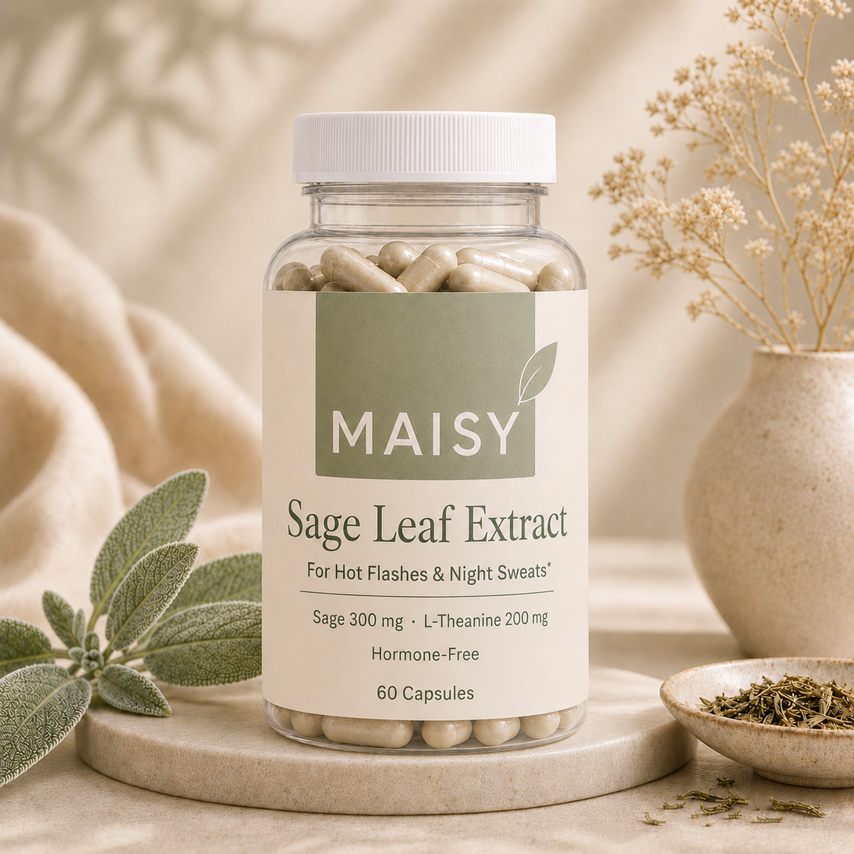 Maisy Sage Leaf Extract for Hot Flashes & Night Sweats*