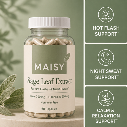 Maisy Sage Leaf Extract for Hot Flashes & Night Sweats*