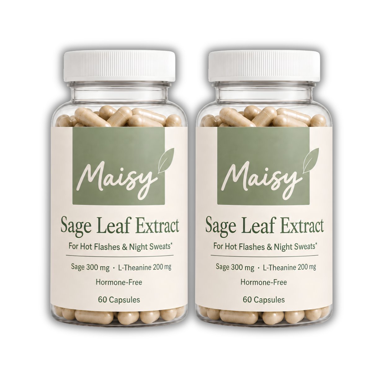 Maisy Sage Leaf Extract — two jars
